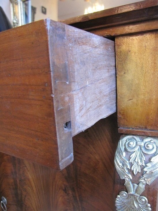 Large Walnut Bedside Table-photo-3