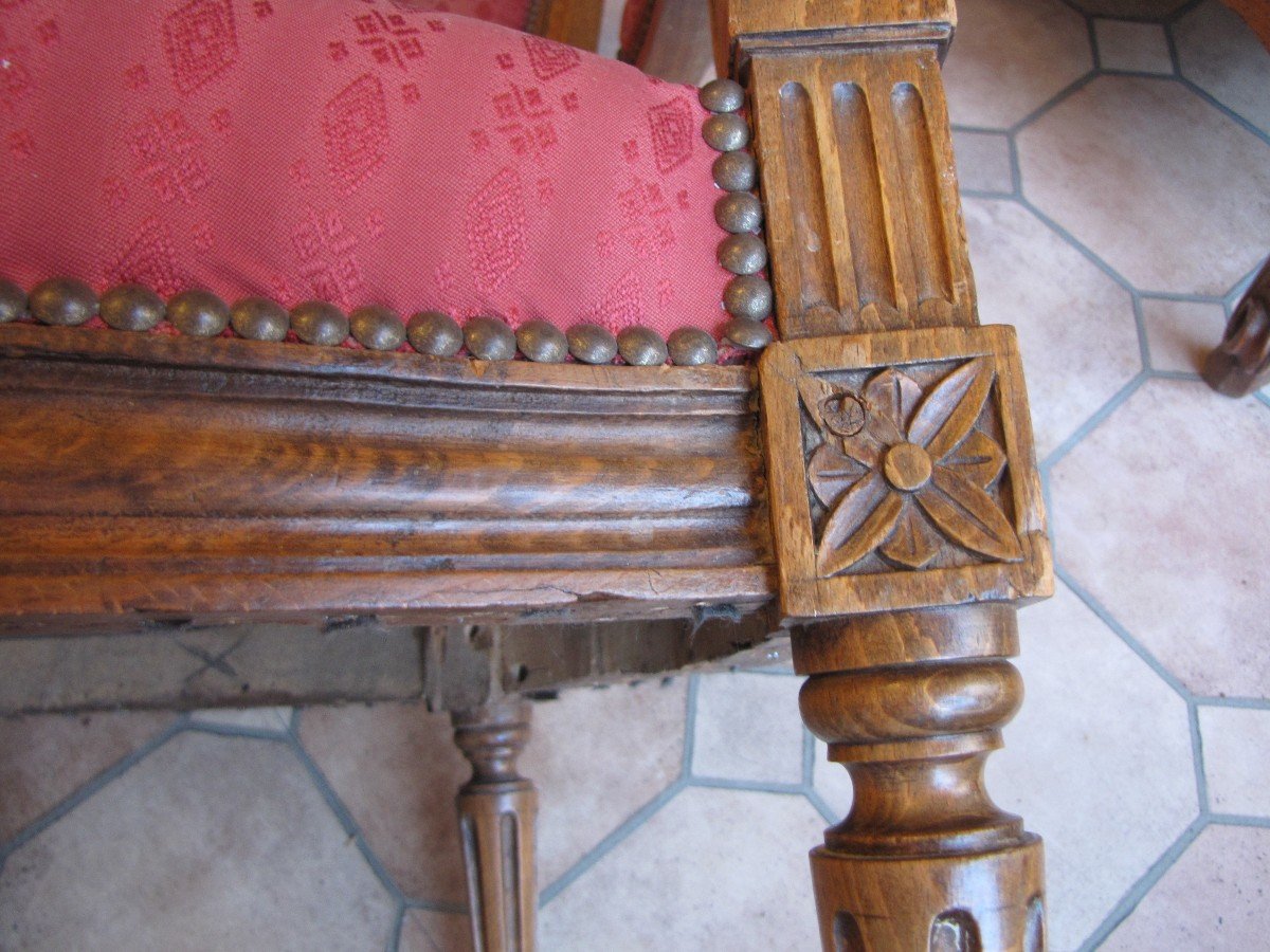 Paire de fauteuils Louis XVI-photo-8