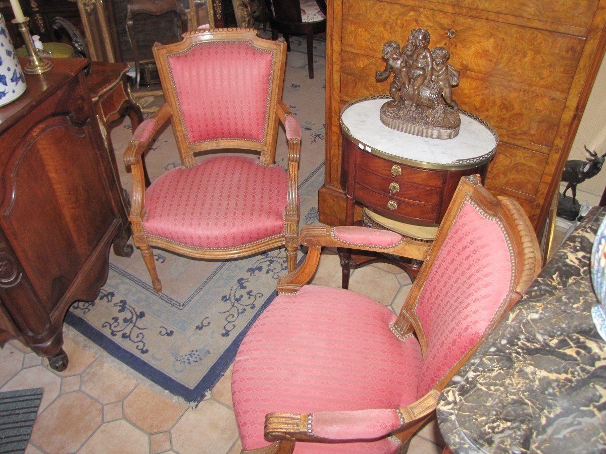 Pair Of Louis XVI Armchairs-photo-2