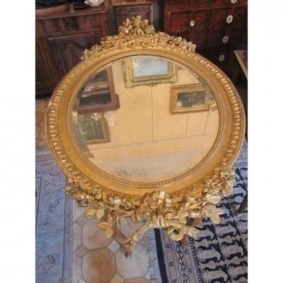 Louis XVI Oval Mirror