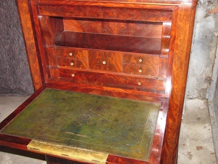 Flamed Mahogany Secretary-photo-2