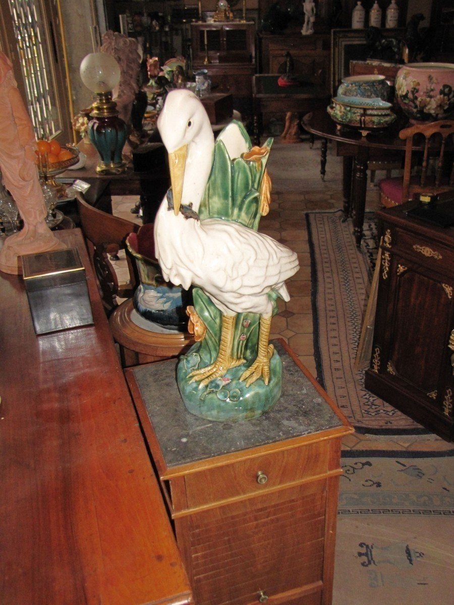 Grand cygne en barbotine-photo-2