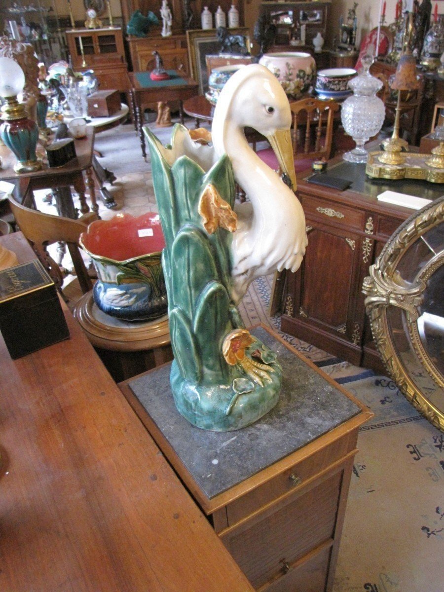 Grand cygne en barbotine-photo-4