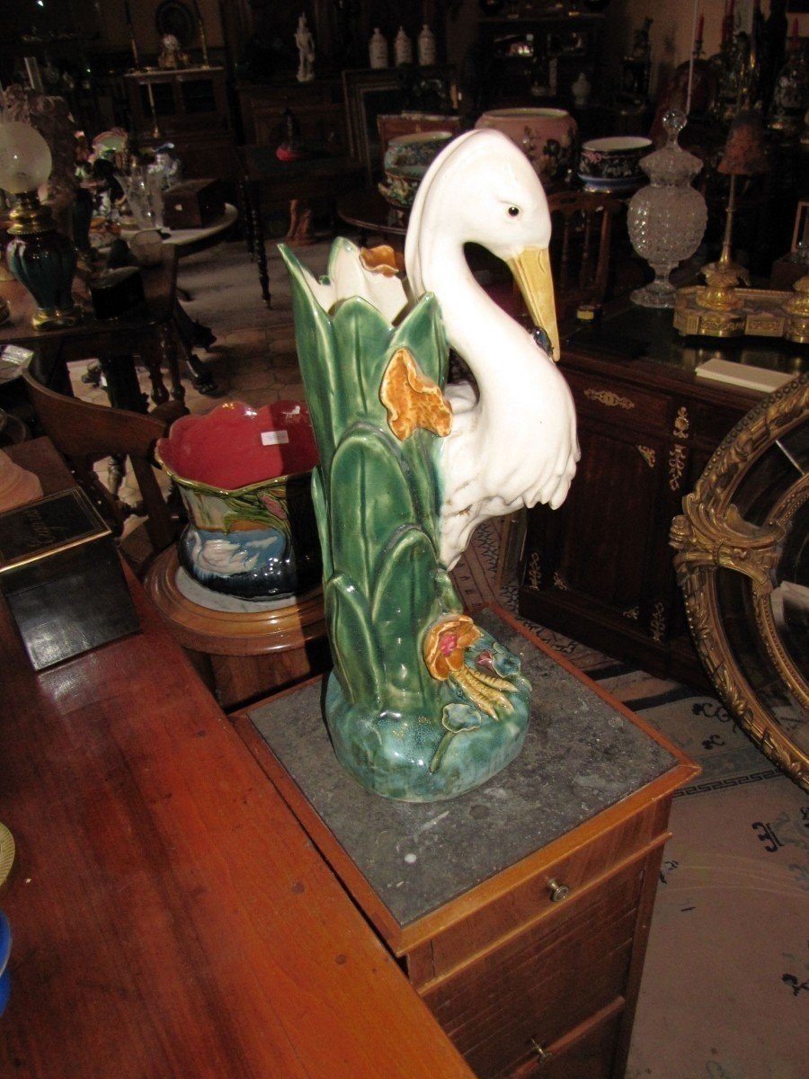 Grand cygne en barbotine-photo-5