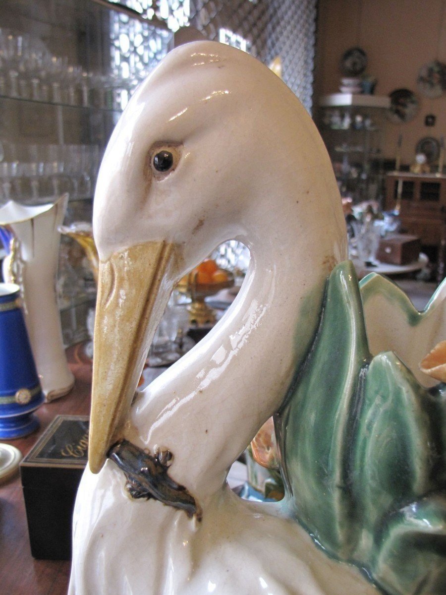 Grand cygne en barbotine-photo-6