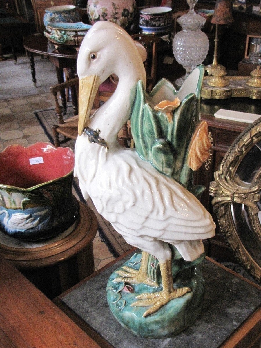 Grand cygne en barbotine