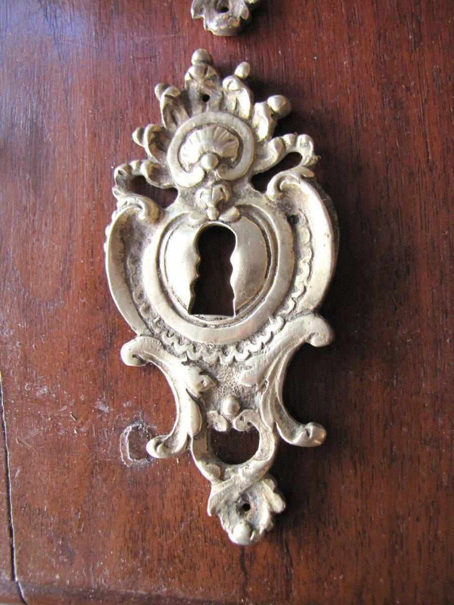 Jeu de poignées Louis XV  en bronze doré-photo-2