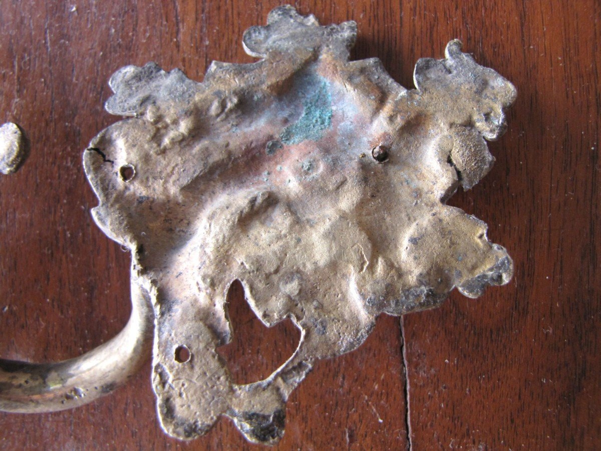Jeu de poignées Louis XV  en bronze doré-photo-4
