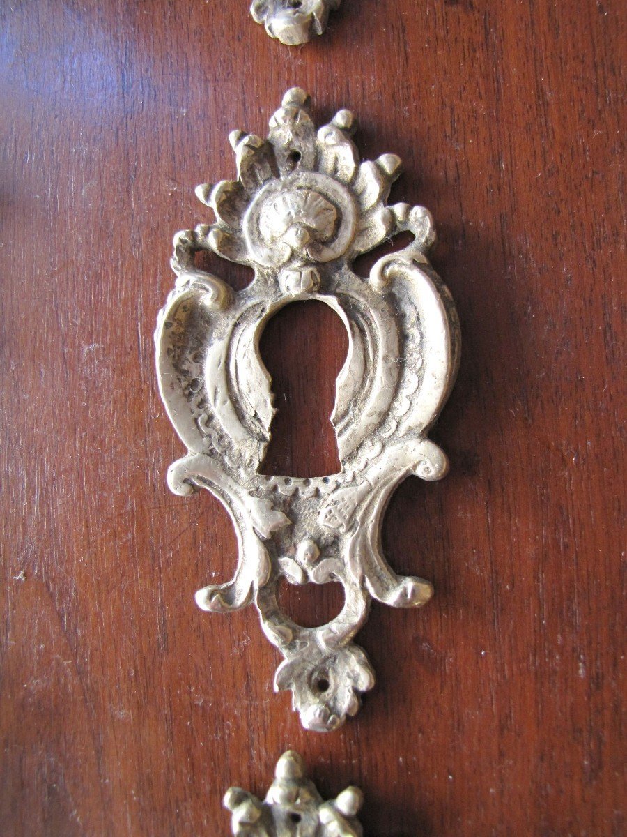 Jeu de poignées Louis XV  en bronze doré-photo-5