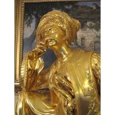 Importante pendule  ,époque Restauration-photo-3