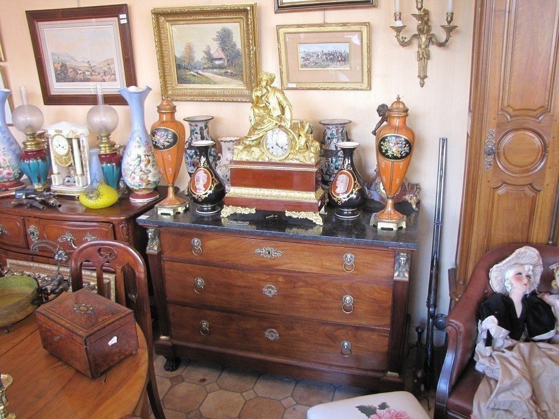 Importante pendule  ,époque Restauration-photo-5