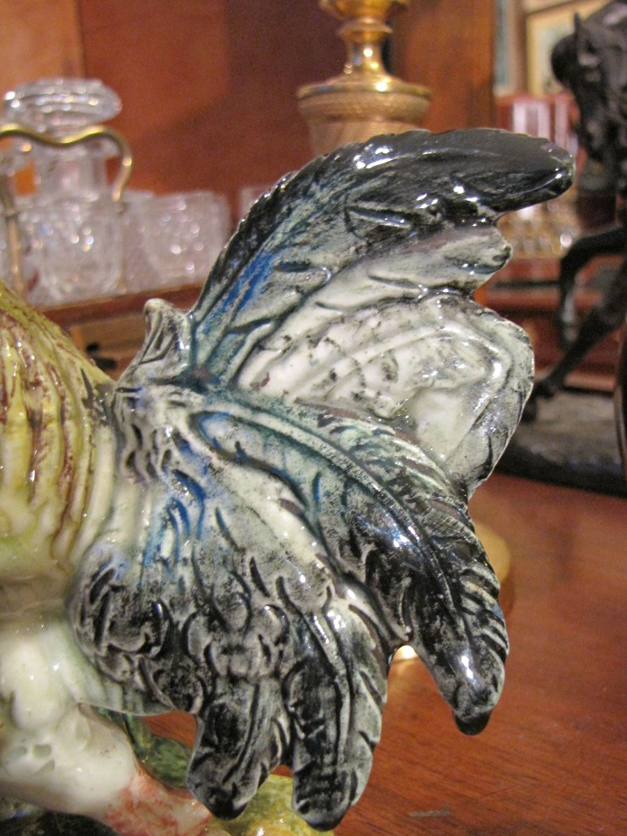 Small Earthenware Rooster-photo-2