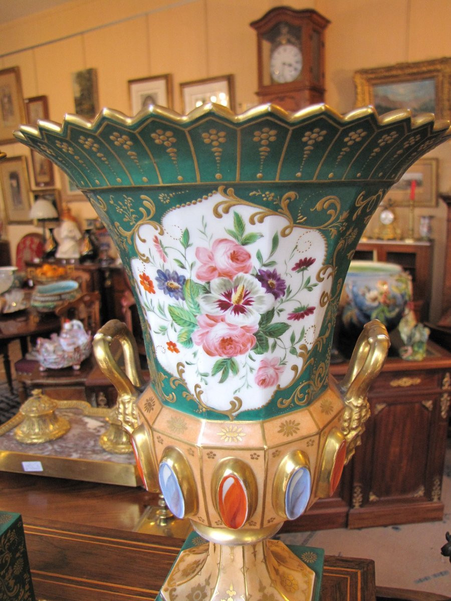 Pair Of Vases In Old Paris-photo-3