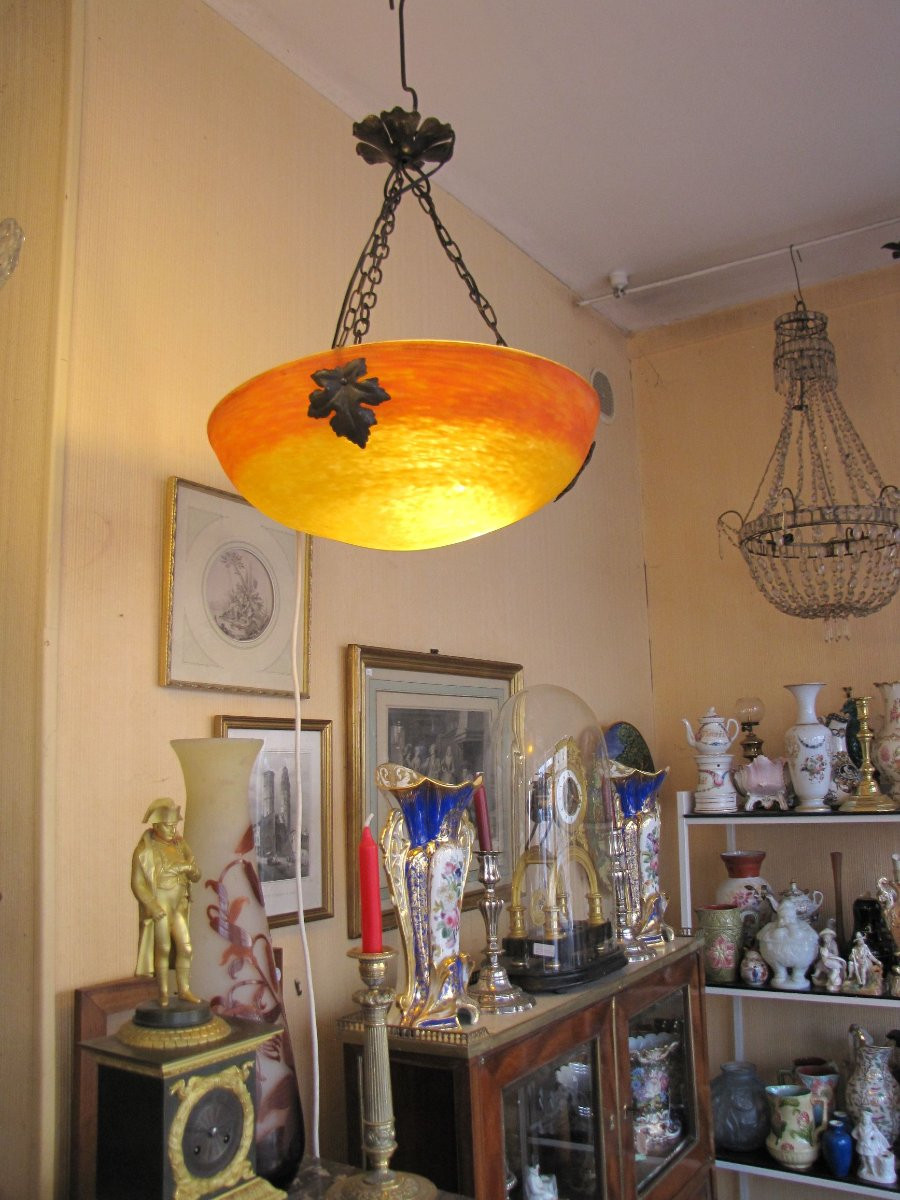 Lustre en pâte de verre-photo-3