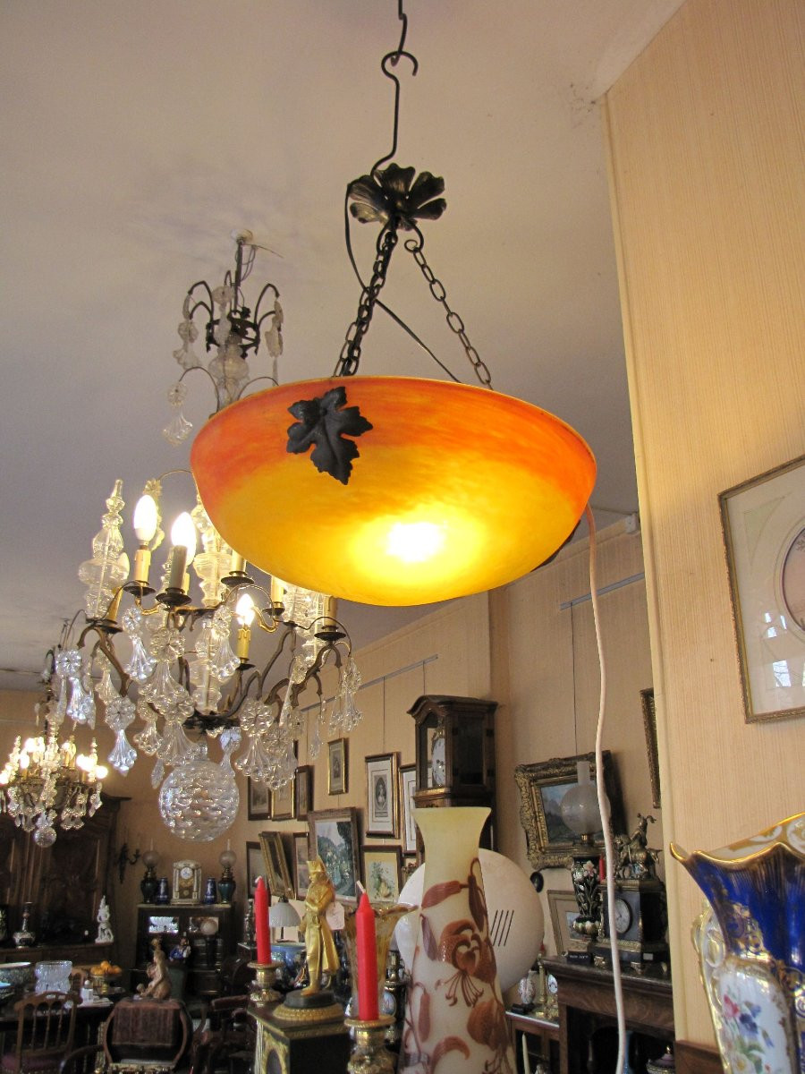 Lustre en pâte de verre-photo-4