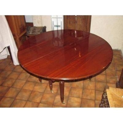 Table à allonges en acajou-photo-3