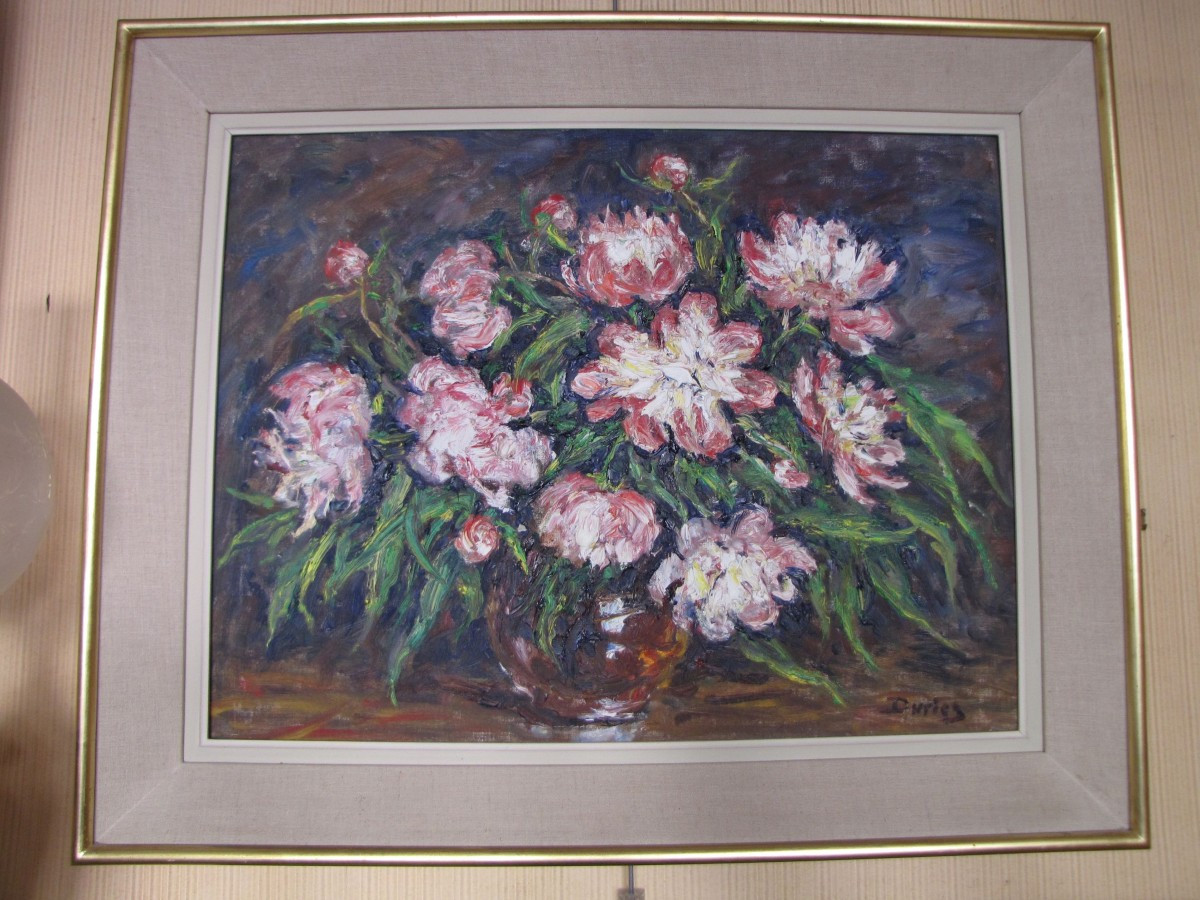 Tableau aux pivoines