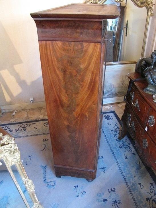 Secretaire en acajou flammé-photo-7