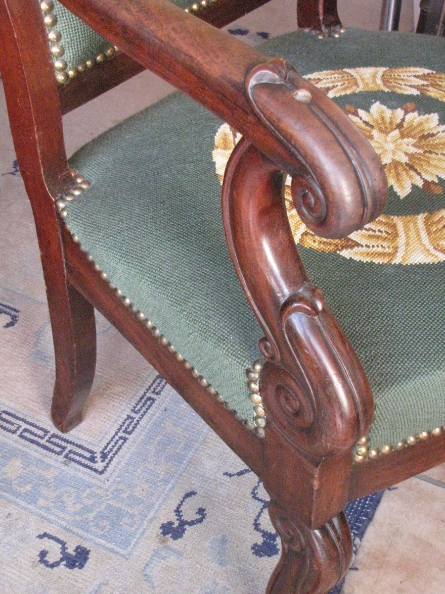 Paire de fauteuils Restauration-photo-2