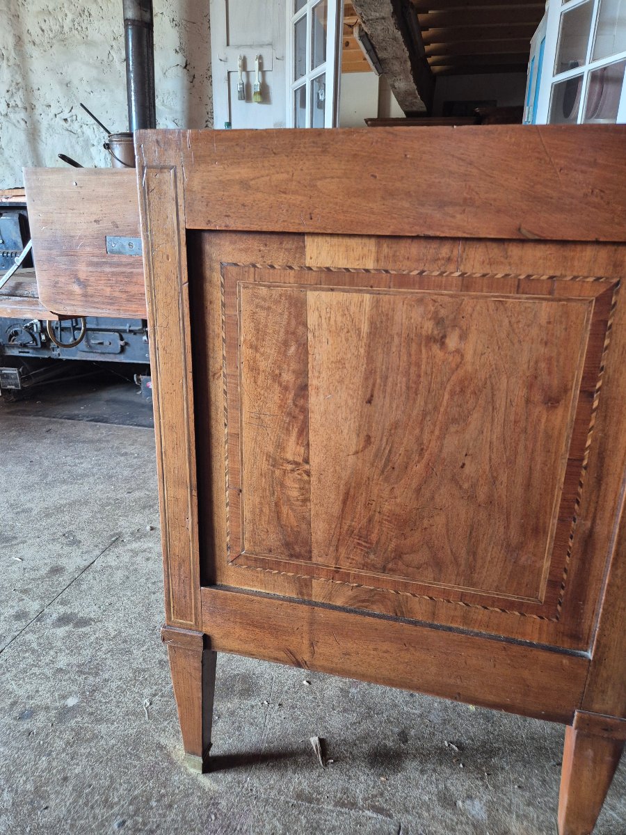 Commode bureau  Louis XVI  estampillée-photo-6