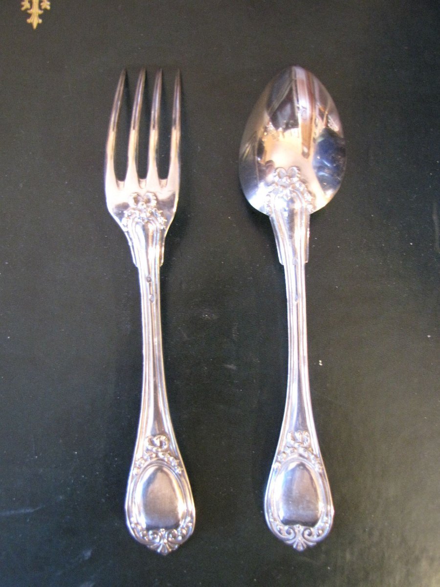 12 couverts en argent-photo-3