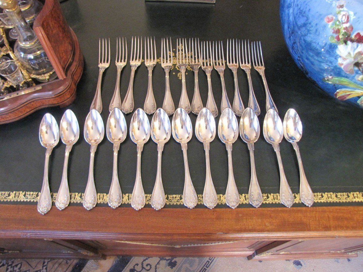12 couverts en argent-photo-4