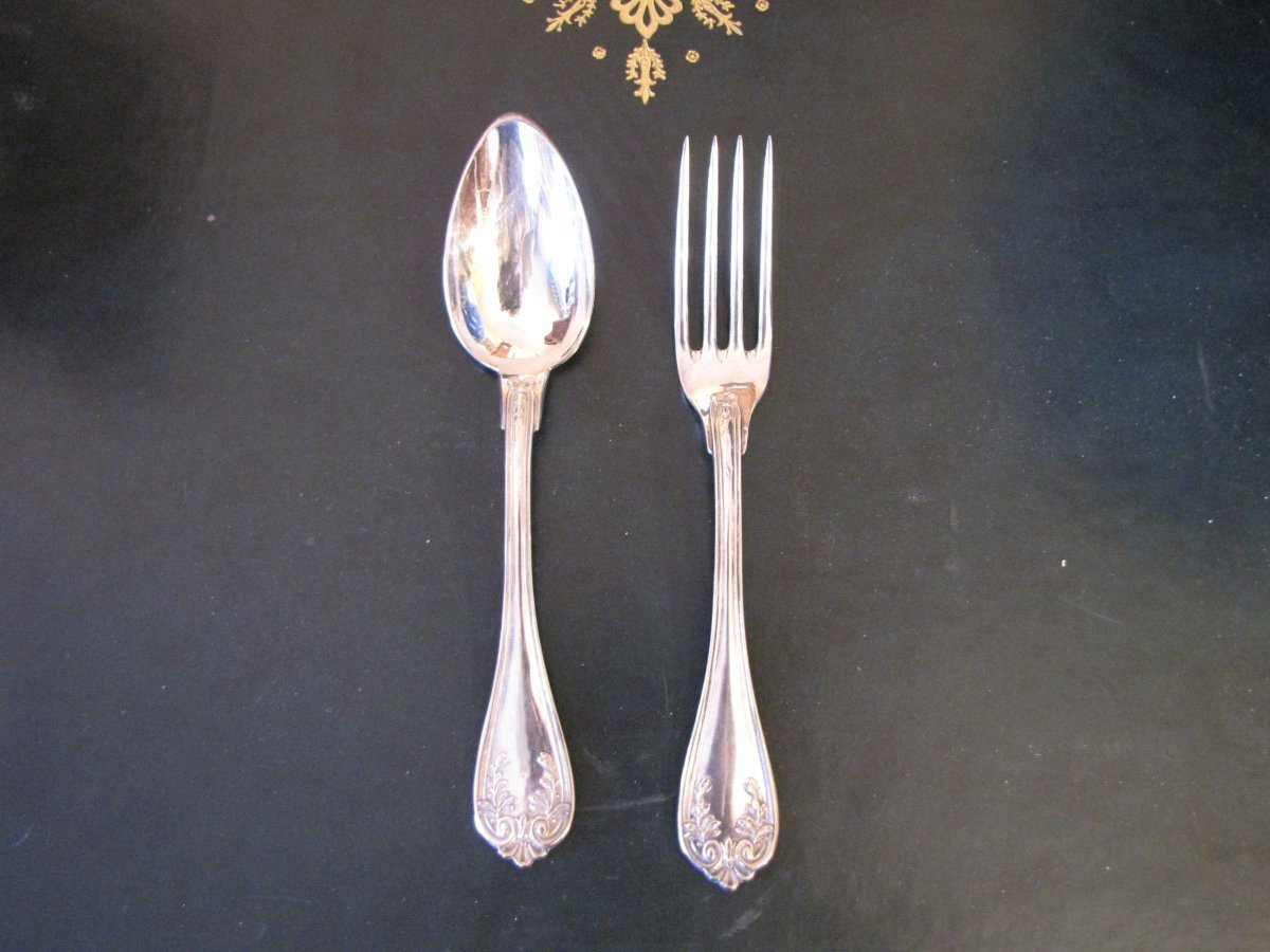 12 couverts en argent