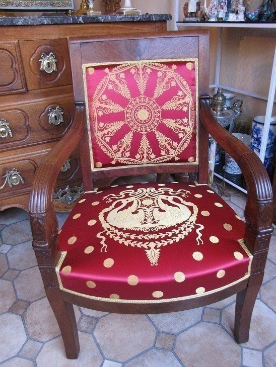 Pair Of Restoration-style Armchairs-photo-4
