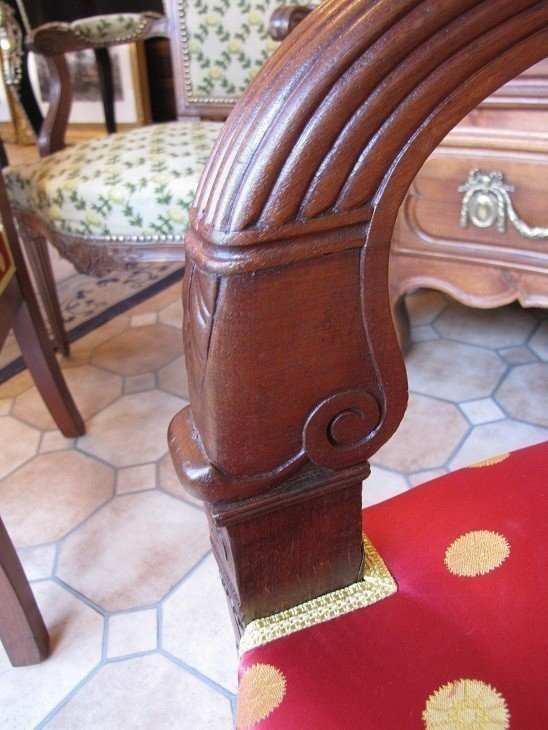 Pair Of Restoration-style Armchairs-photo-5