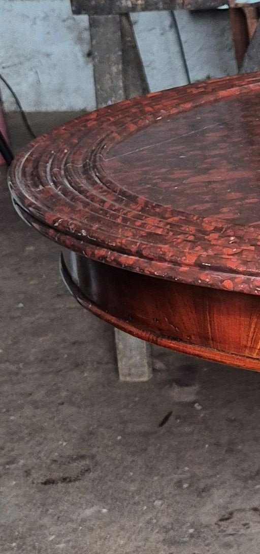 Large Mahogany Side Table-photo-2