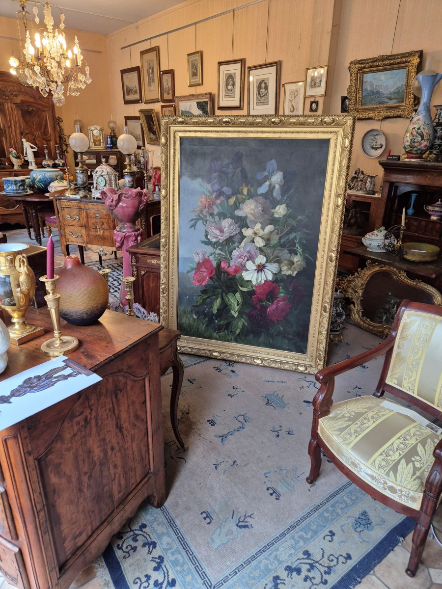 Important tableau de fleurs-photo-6