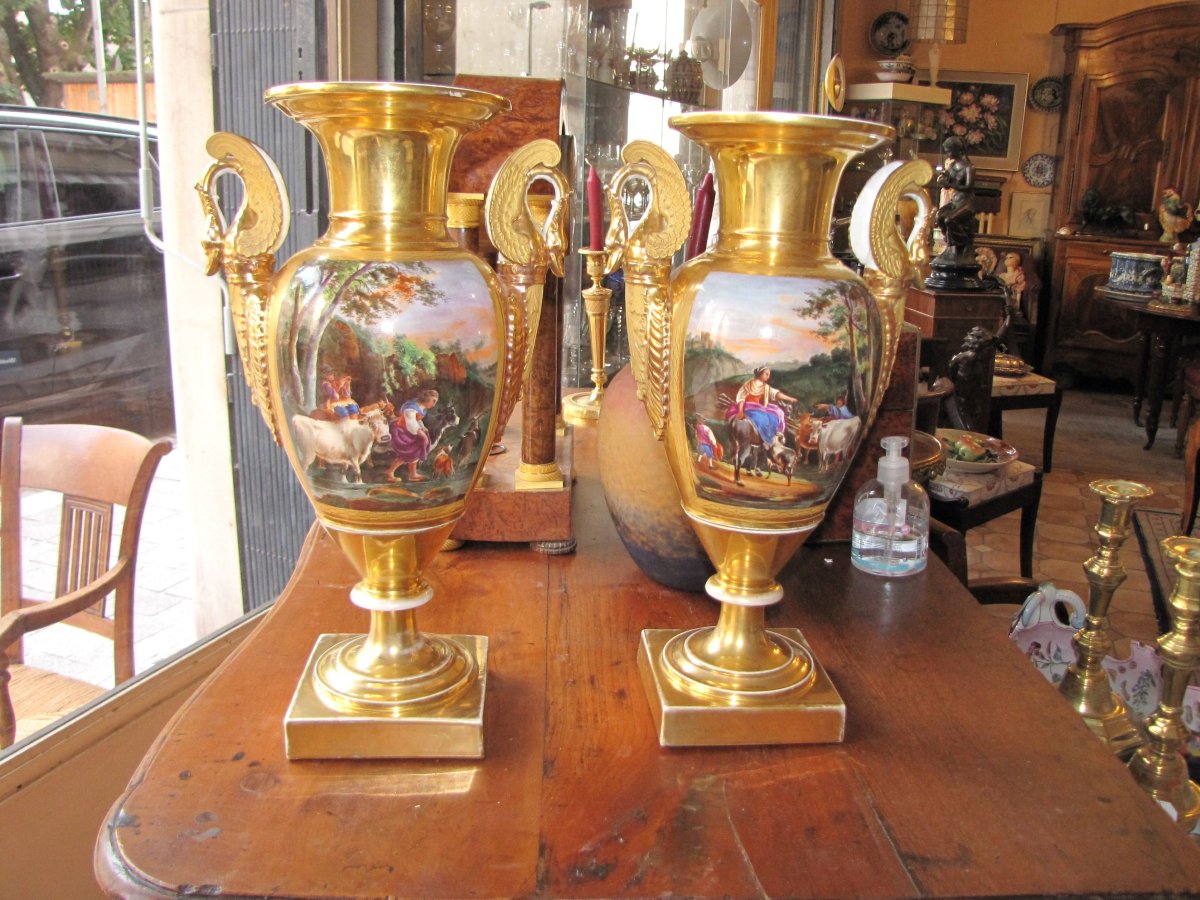 Important Pair Of Empire Vases
