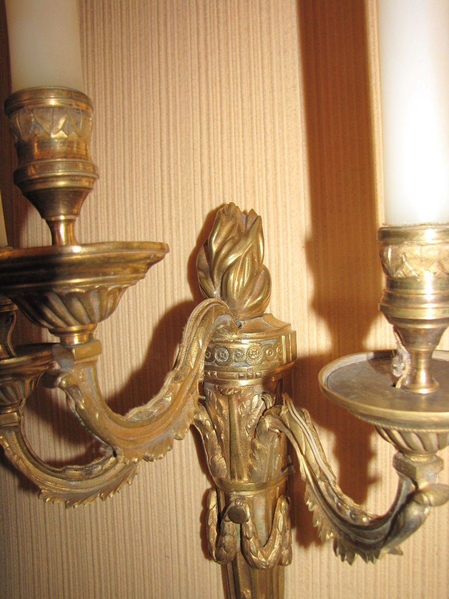 Paire d'appliques Louis XVI-photo-3