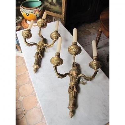 Paire d'appliques Louis XVI-photo-4