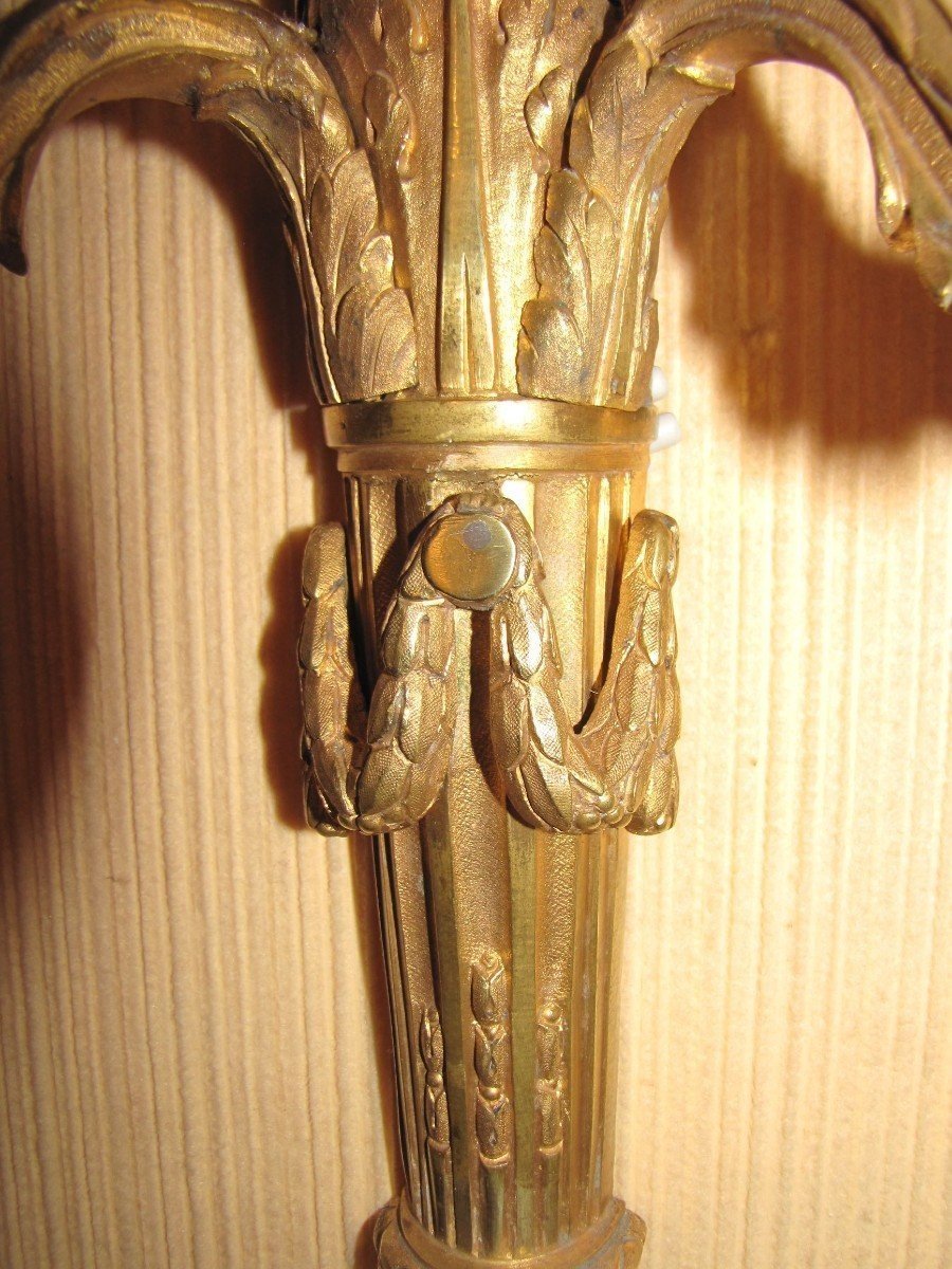 Paire d'appliques Louis XVI-photo-1