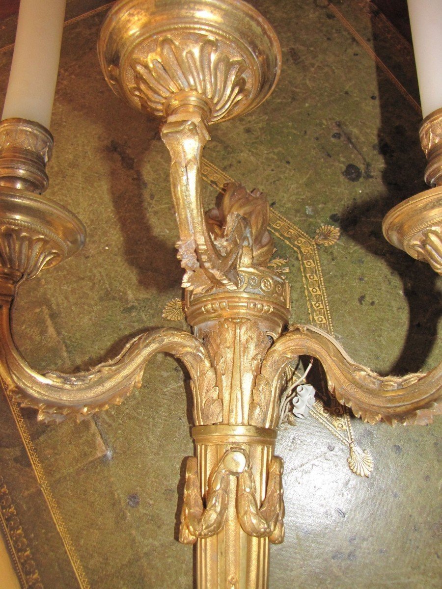 Paire d'appliques Louis XVI-photo-5