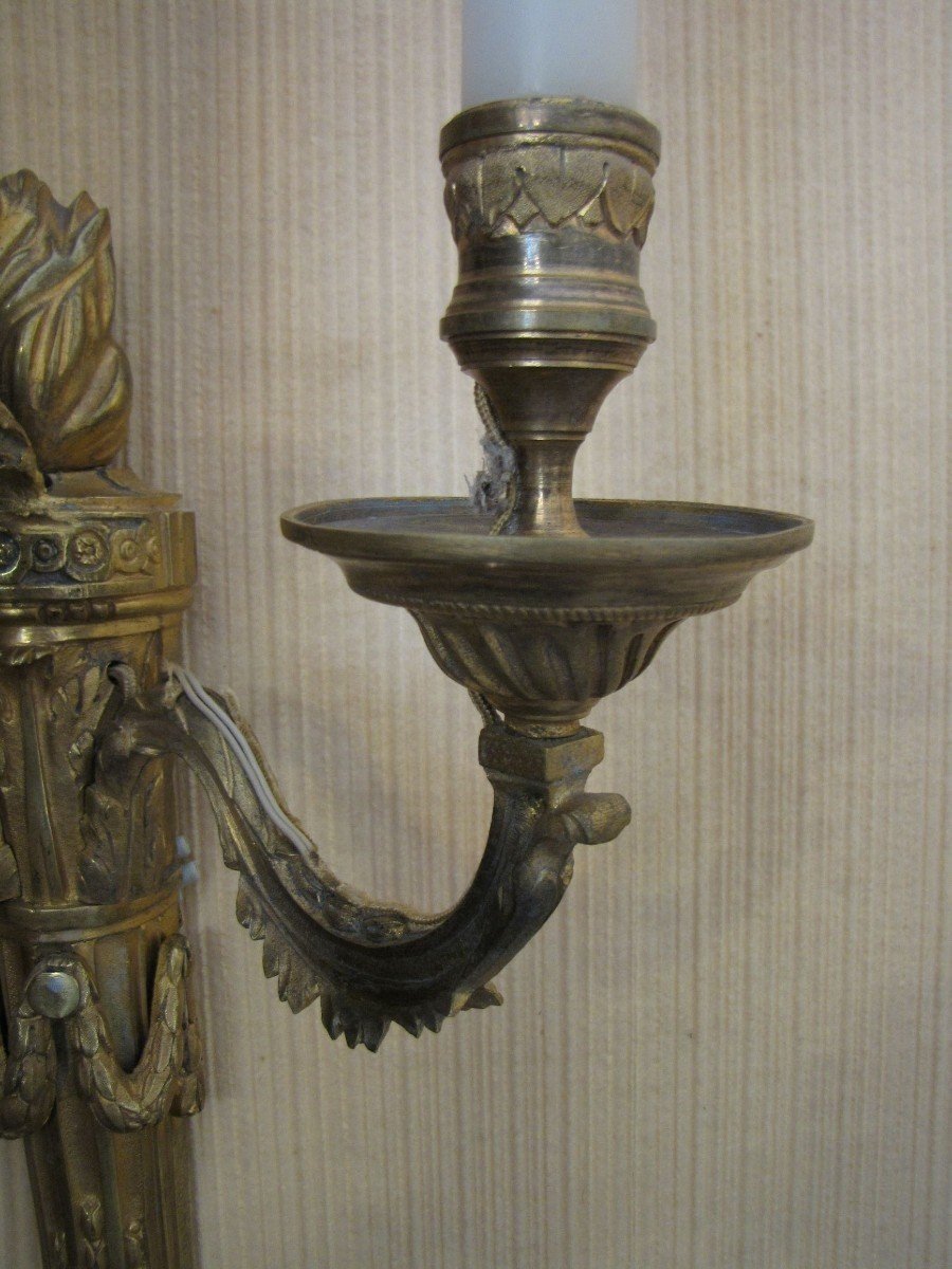 Paire d'appliques Louis XVI-photo-7