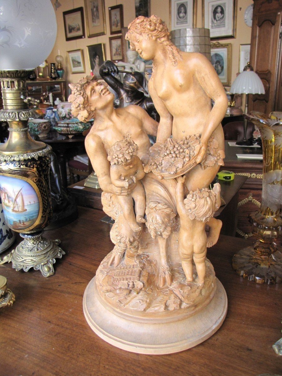 Groupe en terre cuîte