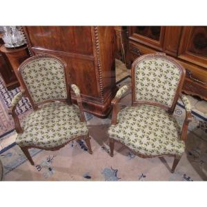 Louis XV-louis XVI Transition Armchairs