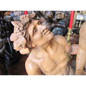 Groupe en terre cuîte