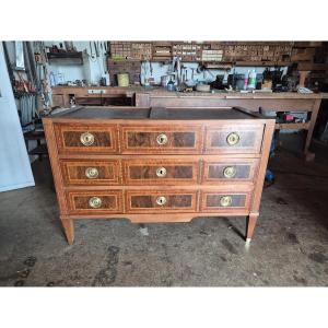 Stamped Louis XVI-style Desk Chest