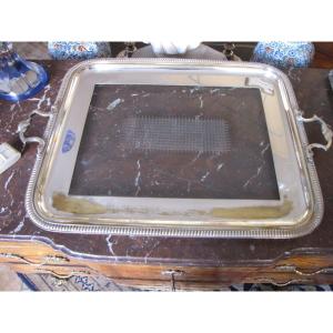 Plat en métal argenté