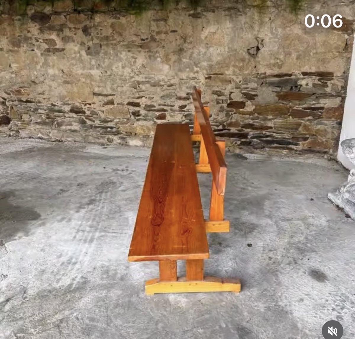 Large Pine Bench From The 60s-photo-2