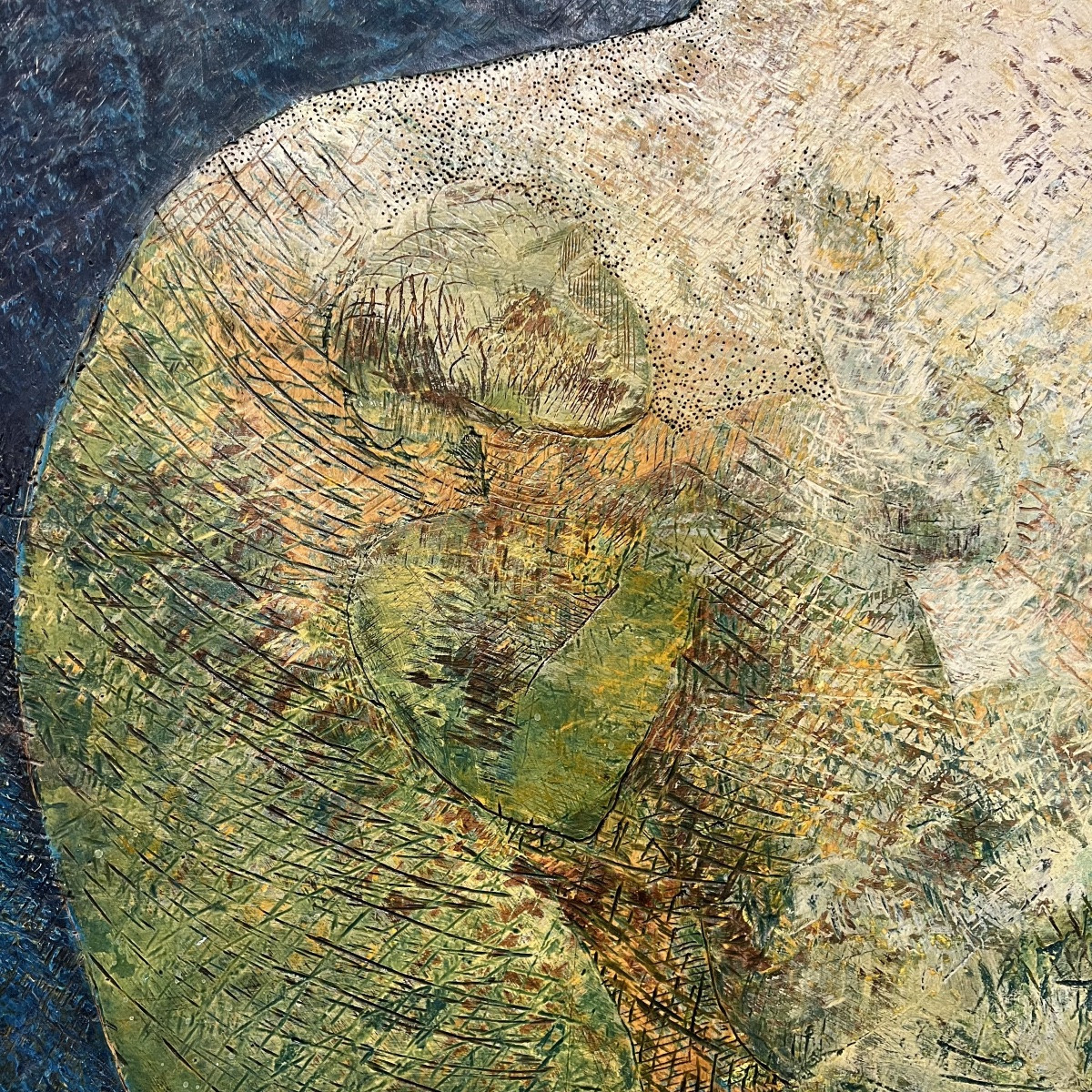 Grande huile sur panneau de Franck Benoist Gironiere -photo-3