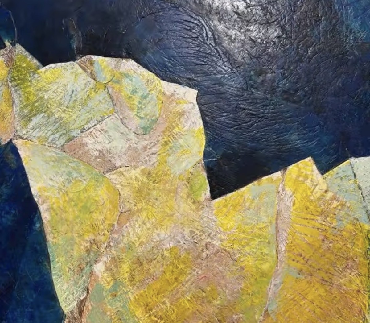 Large Oil On Panel By Franck Benoist Gironiere-photo-2
