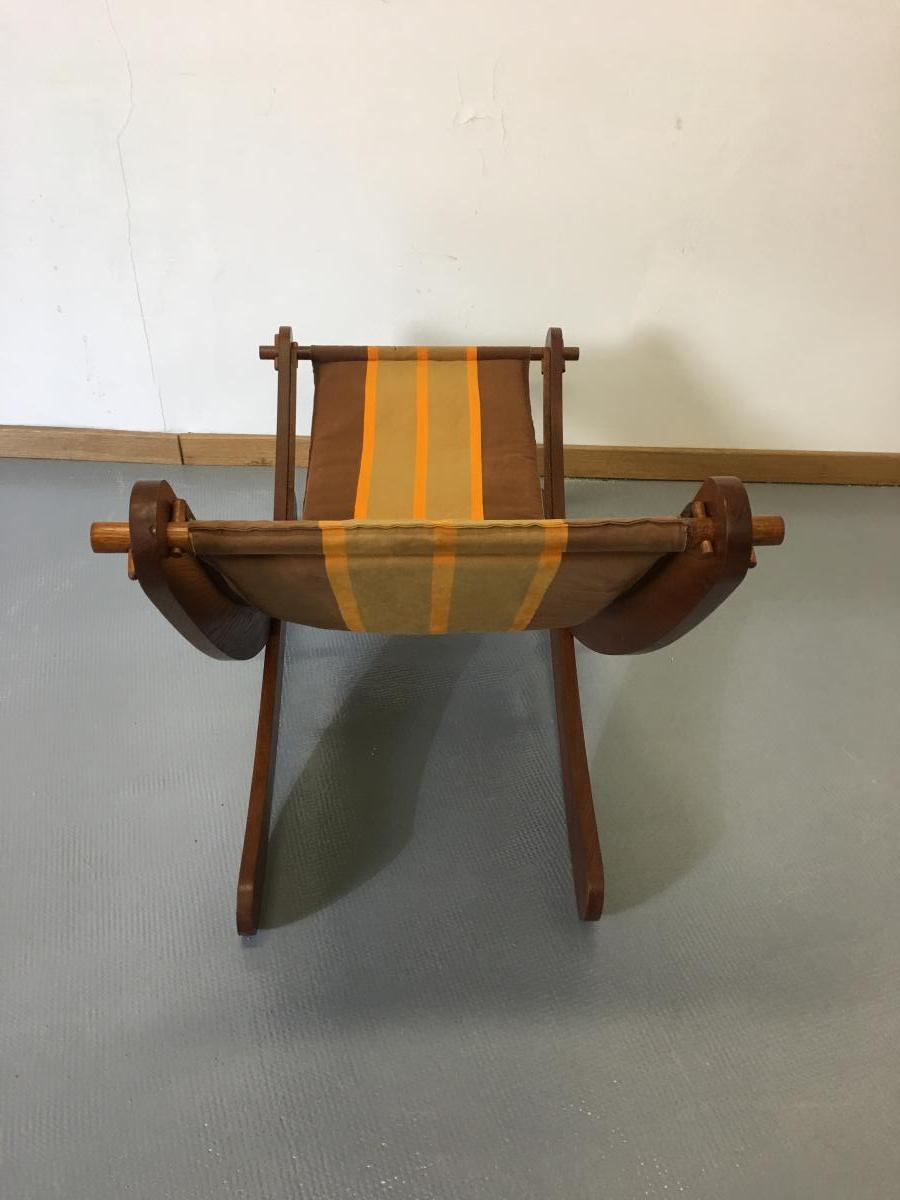 Chaise Longue En Chêne Des Années 1950.-photo-3