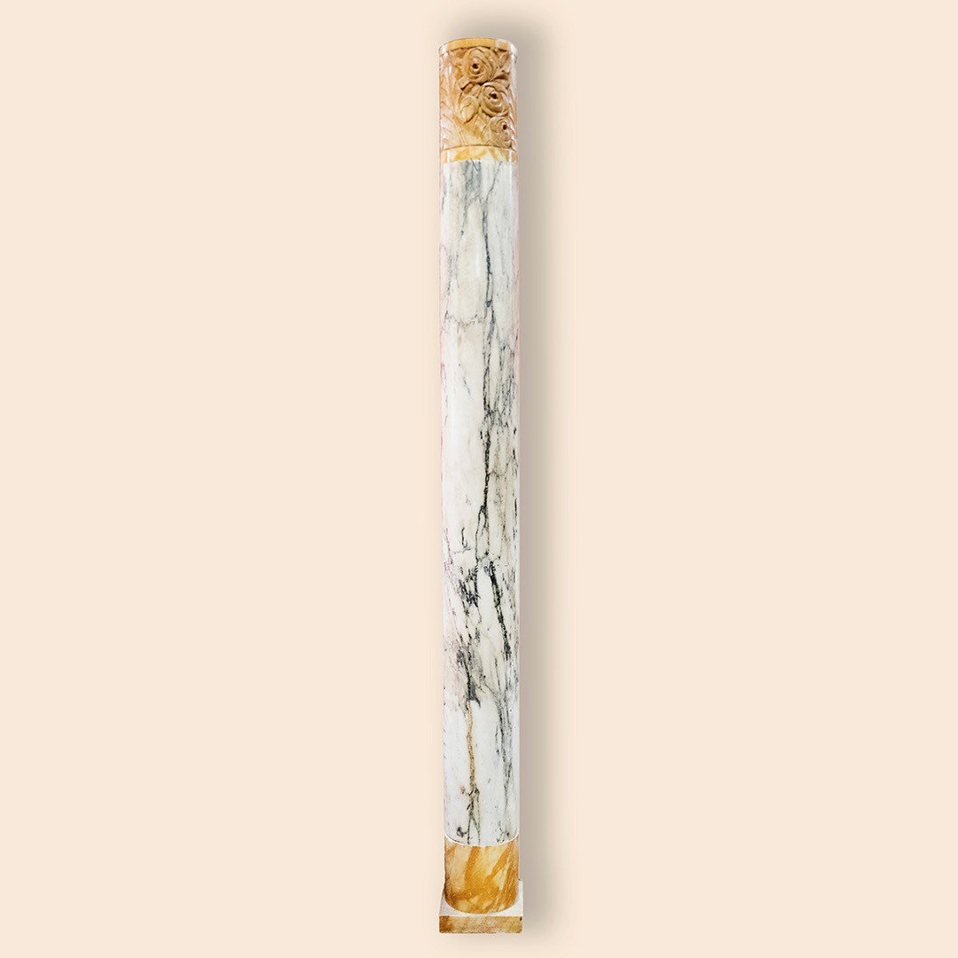 Pair Of Columns And Pair Of Marble Pilasters Art Deco Period