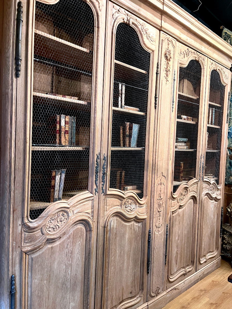 Importante Bibliothèque De Boiserie En Chêne - XVIIIème