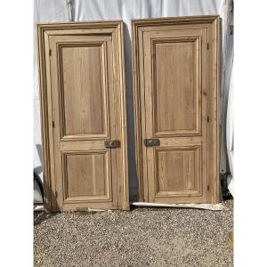 Paire de portes de communication, double faces 
