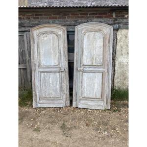 Pair Of Doors, 18th Century, In Oak.